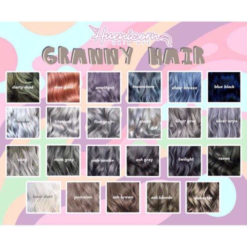 №huenicorn Hair Dye Granny Hair Shades Shopee Philippines 8988