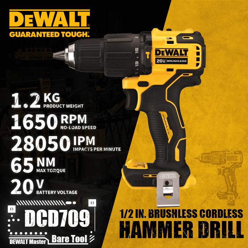 DEWALT DCD709 1/2 in. Brushless Cordless Compact Hammer Drill/Driver ...