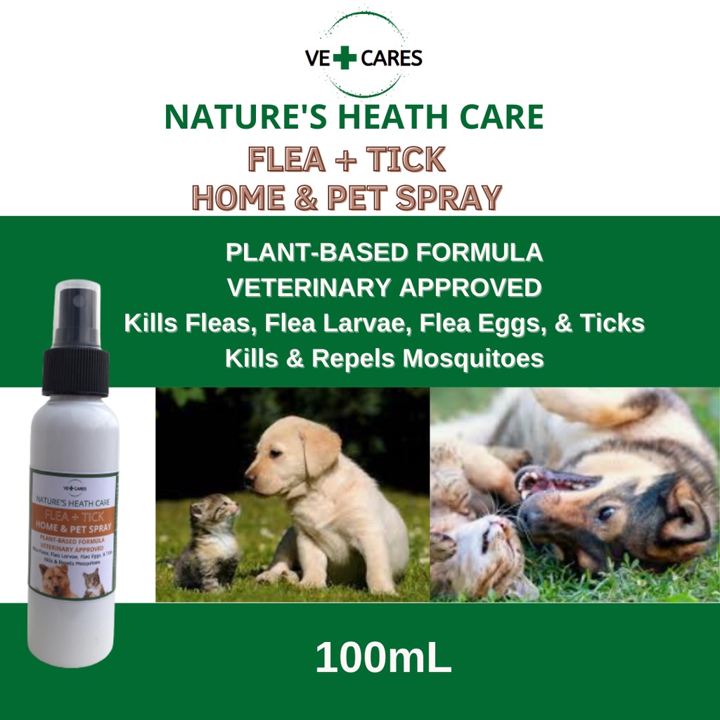 ♦ VETCARES Organic Dog spray for ticks and fleas remover for dog Anti