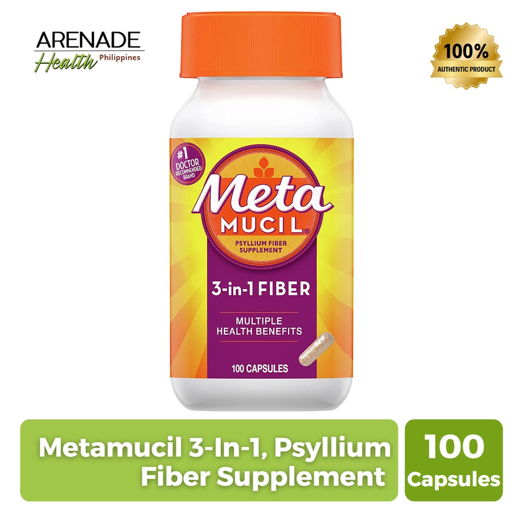 Metamucil 3In1, Psyllium Fiber Supplement, MultipleHealth Benefits