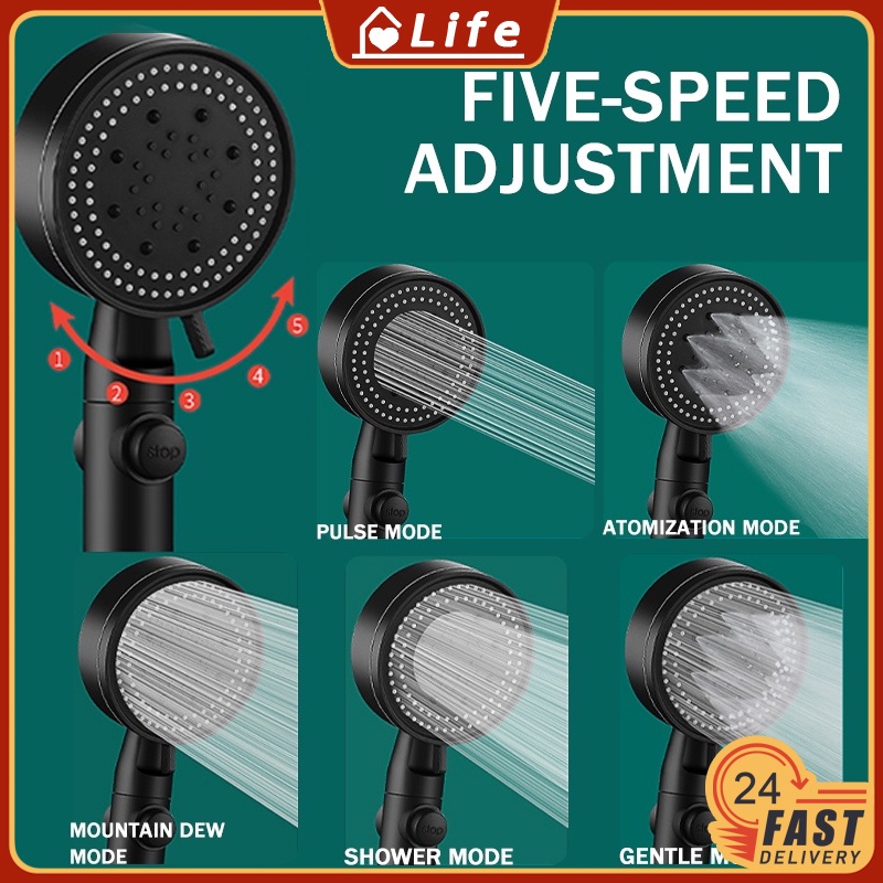 3 in 1 Shower Head Set Handheld Shower Portable Bathroom Shower Set 5
