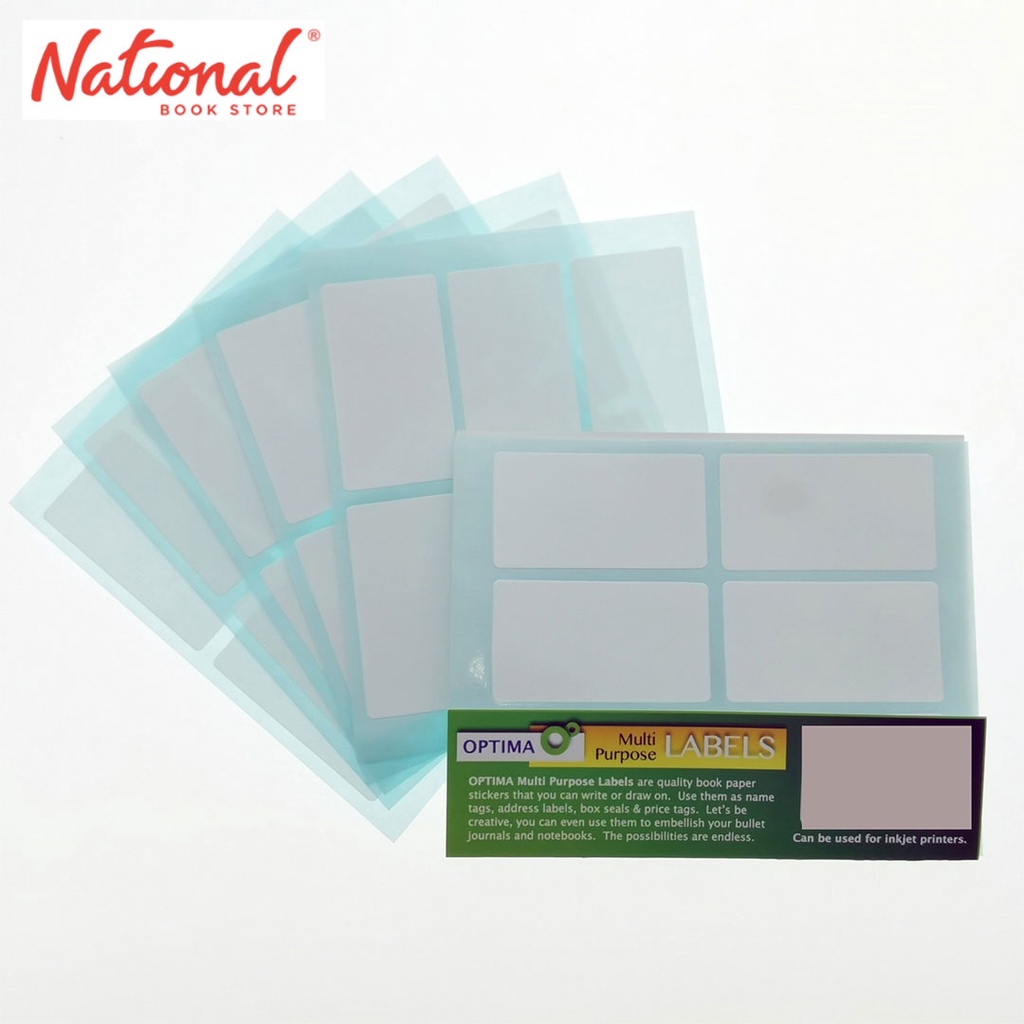 Optima Label Sticker MPLPLN-3258 32x58mm 36's 6 Labels Per Sheets White ...