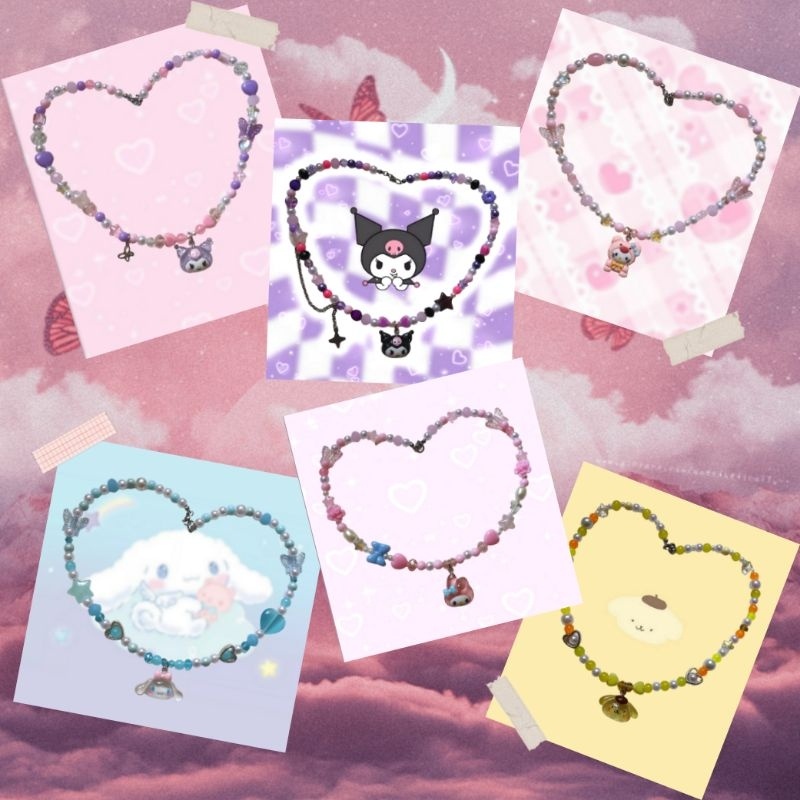 Sanrio Necklace ⋆ ˚｡⋆୨୧˚ ( Kuromi, My Melody, Pompompurin, Cinnamoroll ...