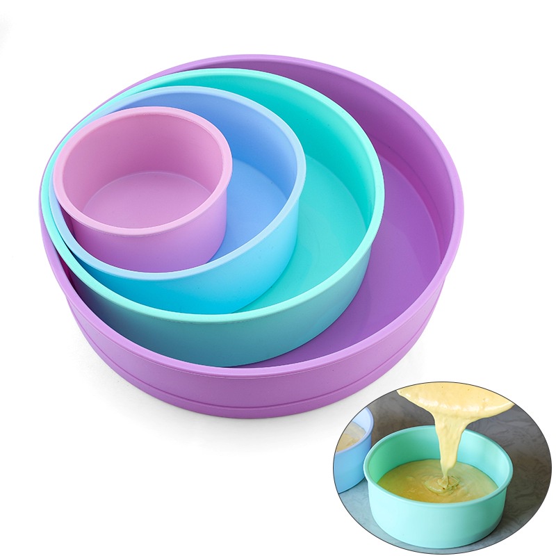 8 Inch Round Cake Silicone Cheesecake Pan Baking Forms For Pastry ...