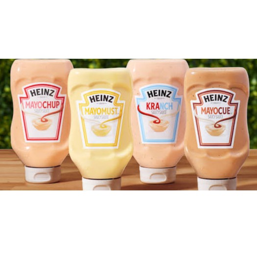 ¤ Heinz MayoMust MayoChup MayoCue Kranch Saucy Honeyracha Sauce 562ml Sweet Relish