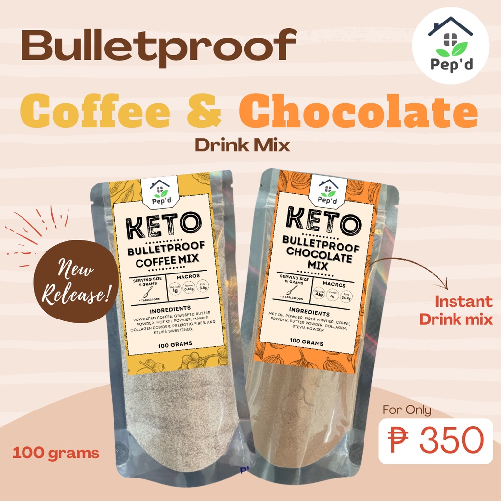 Bulletproof Coffee Mix 100g Pouch ChocolateCoffee Mix (Decaf/Keto