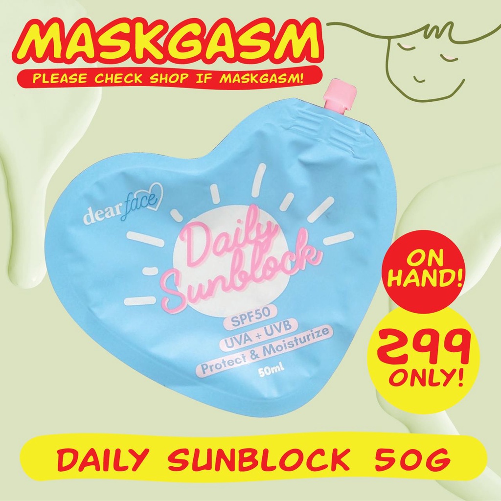 ALWAYS WITH FREEBIES - Dear Face DAILY SUNBLOCK PROTECT AND MOISTURE in ...