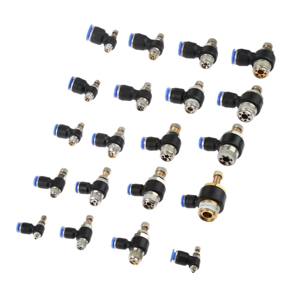 Pneumatic Speed Flow Controller Male Gas Airflow Limit Valve Quick ...