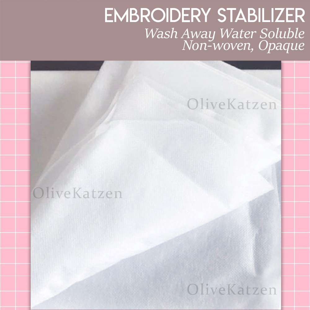 5 Pieces Water Soluble Embroidery Water Soluble Stabilizer Paper