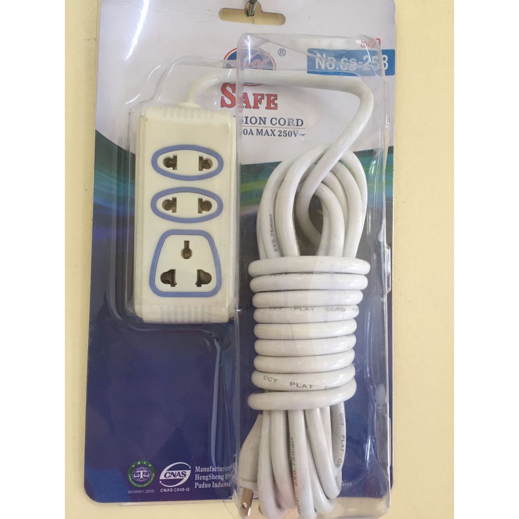☒CcY CS258 Safe Extension Cord (White5 meters) Shopee Philippines