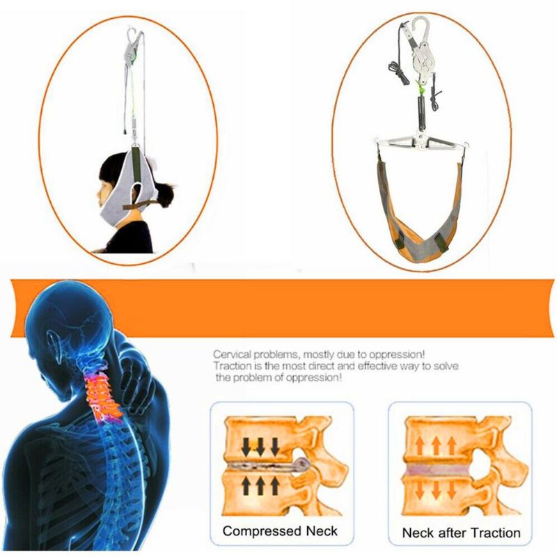 Cervical Traction Kit Neck Stretch Correction Hanging Portable Also for Scoliosis Patient