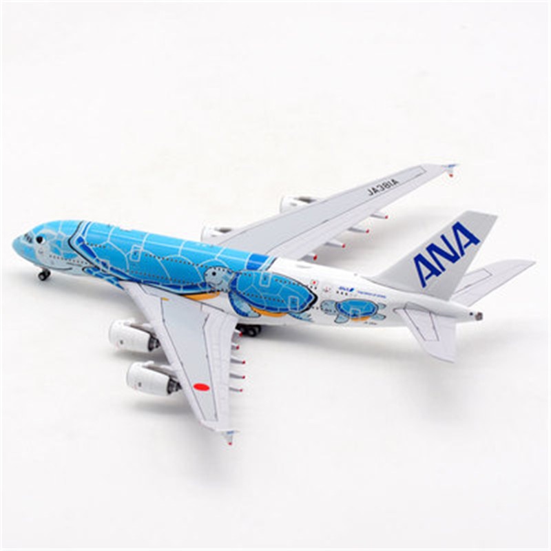 gdsL 1:400 Scale A380 JA381A ANA Blue Sea Turtle Airlines Plane Model ...