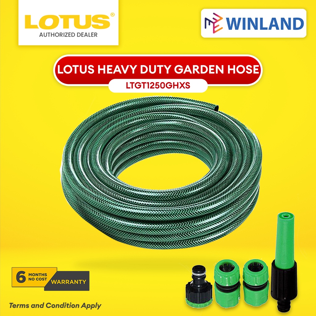 Lotus by Winland Heavy Duty Garden Hose 1/2 Inch x 50 feet/15 meters