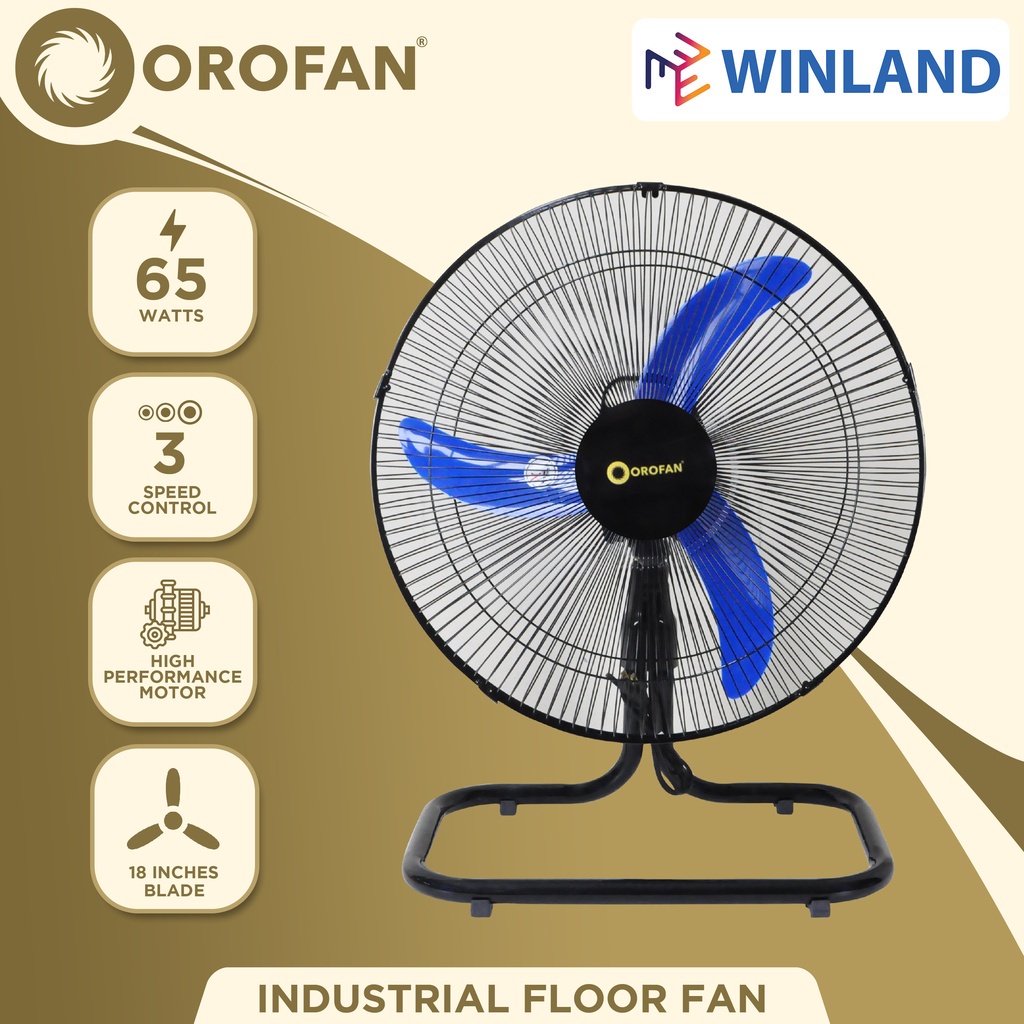 Orofan by Winland 18 inches Industrial Desk Floor Fan Electric Fan OIFF