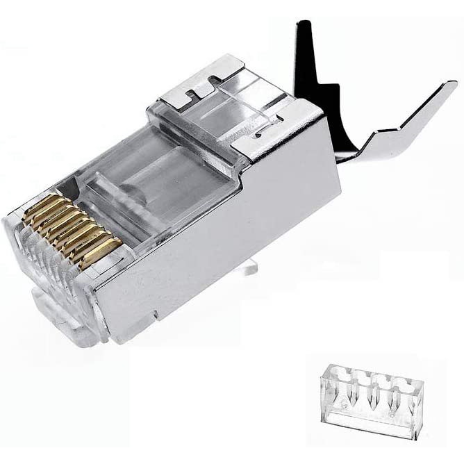 connecteur sftp Pass Through conector RJ45 cat 7 amp Modular Plug 23awg ...