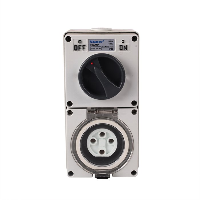 SAA Multi switch socket 500V 4pin 20 amp IP66 Industrial electrical ...