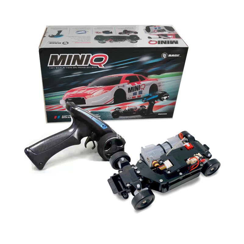 1:28 scale Mini 4WD RC Model Car Self-Assembly Construction Kit Radio ...