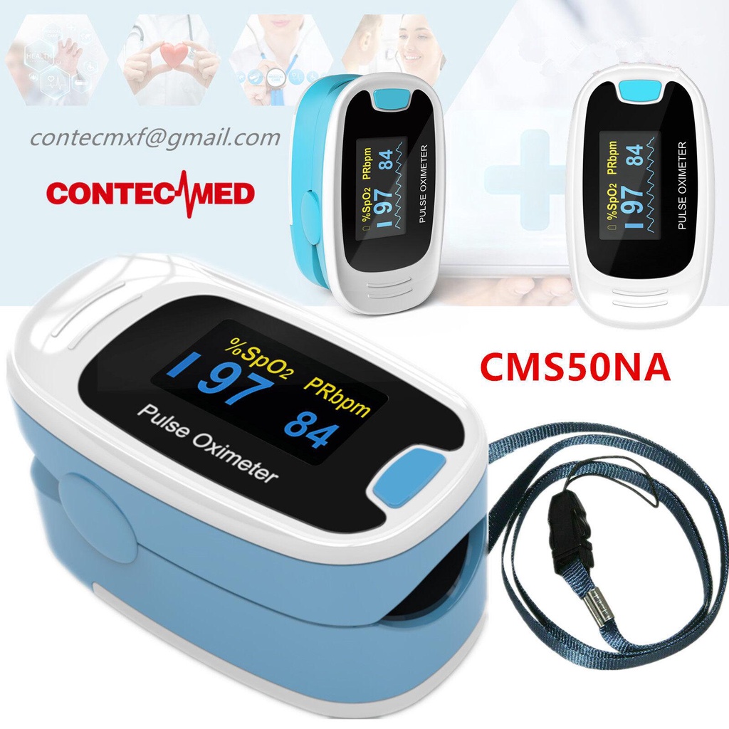 ContecMed CMS50NA Grey Fingertip Pulse Oximeter SpO2 Heart Rate monitor blood oxygen Sensor