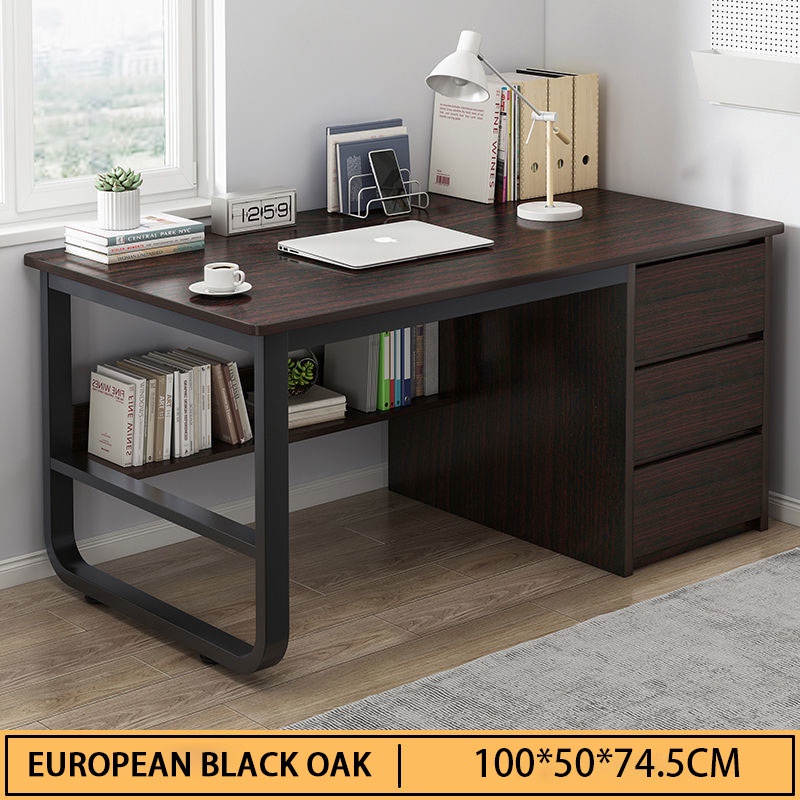 MAZZONE Writing Table Computer Desk Study Home Office Table With Drawer ...