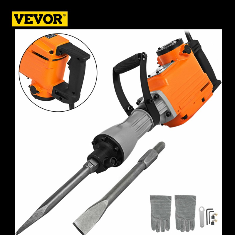 VEVOR 3600W Electric Demolition Hammer Heavy Duty Concrete Breaker 1800