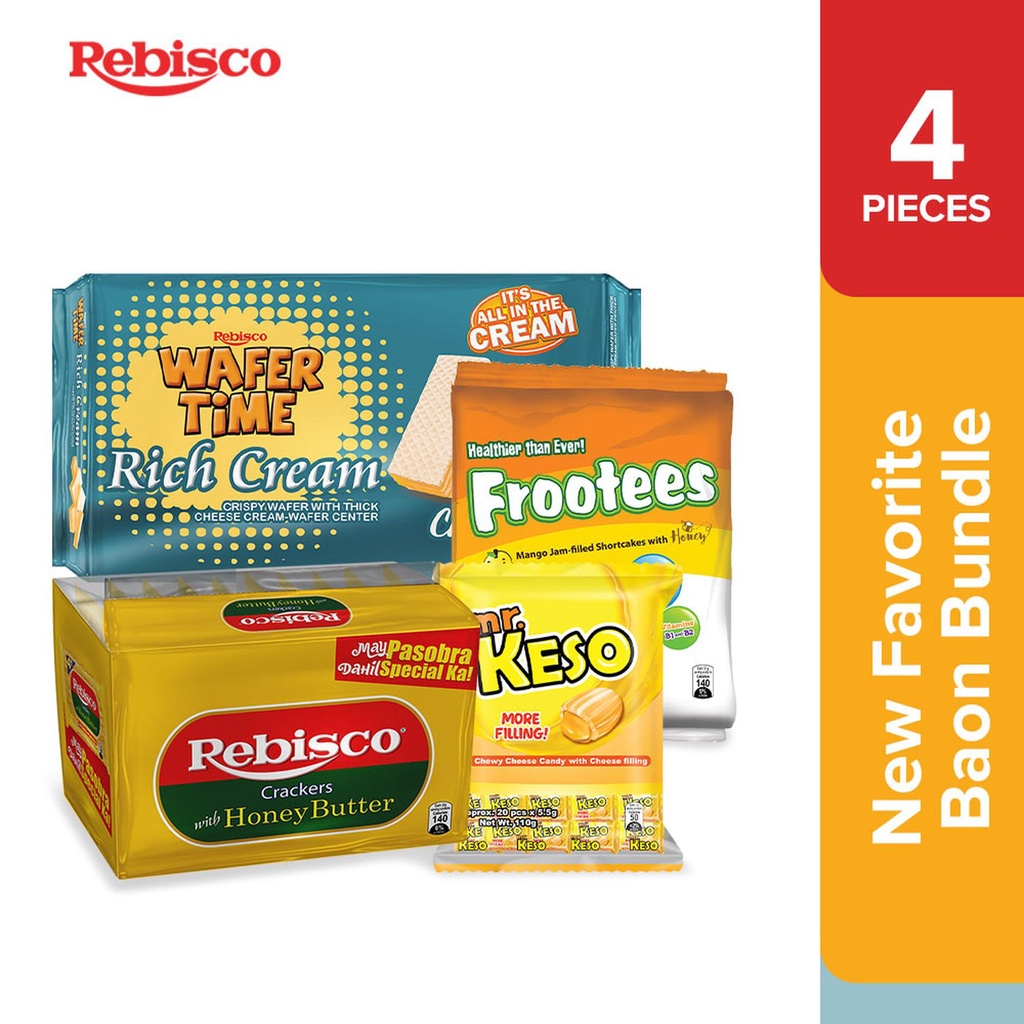 New Favorite Baon Bundle Rebisco Crackers Wafertime Frootees