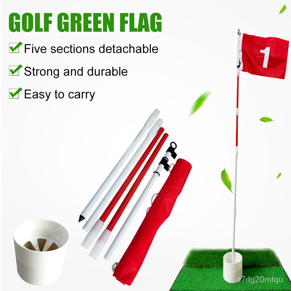 Golf Flagsticks Pro Putting Green Flags Hole Cup Set All 6 Feet, Pin