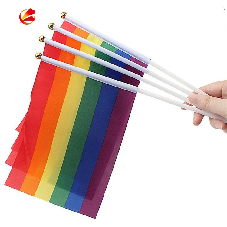 Customized Small Size Shake Flag Polyester Printed lgbt Gay Pride 14 ...
