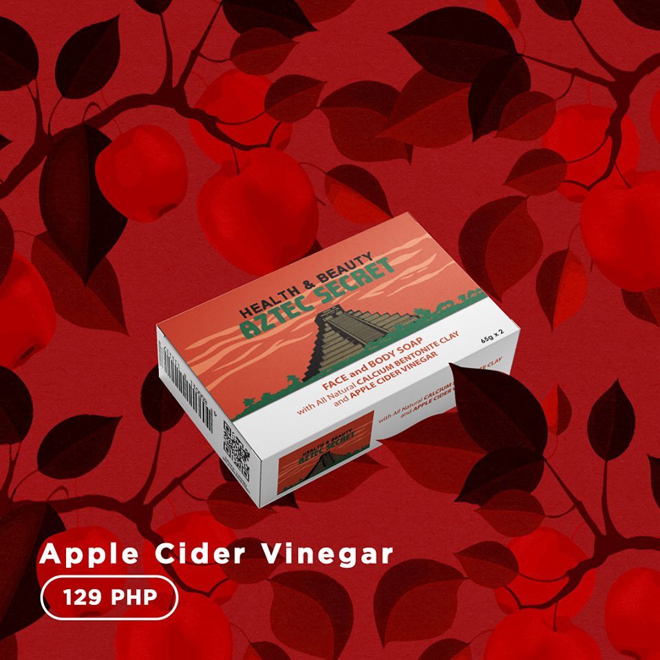 AZTEC SOAP ALL NATURAL CALCIUM BENTONITE CLAY AND APPLE CIDER VINEGAR