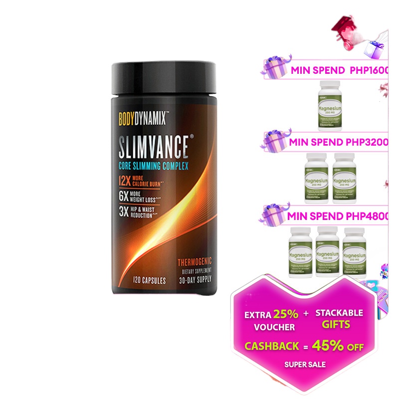 EXP:Sept-2024] GNC BodyDynamix® Slimvance® Core Slimming Complex 120 ...