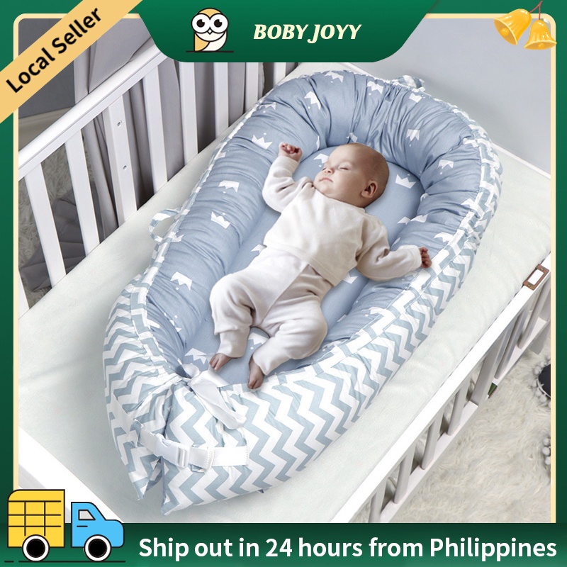 ☒Baby Bedding Infant Bed for Portable Baby Crib Nest Cotton Baby Travel Bed with Pillow Outdoor