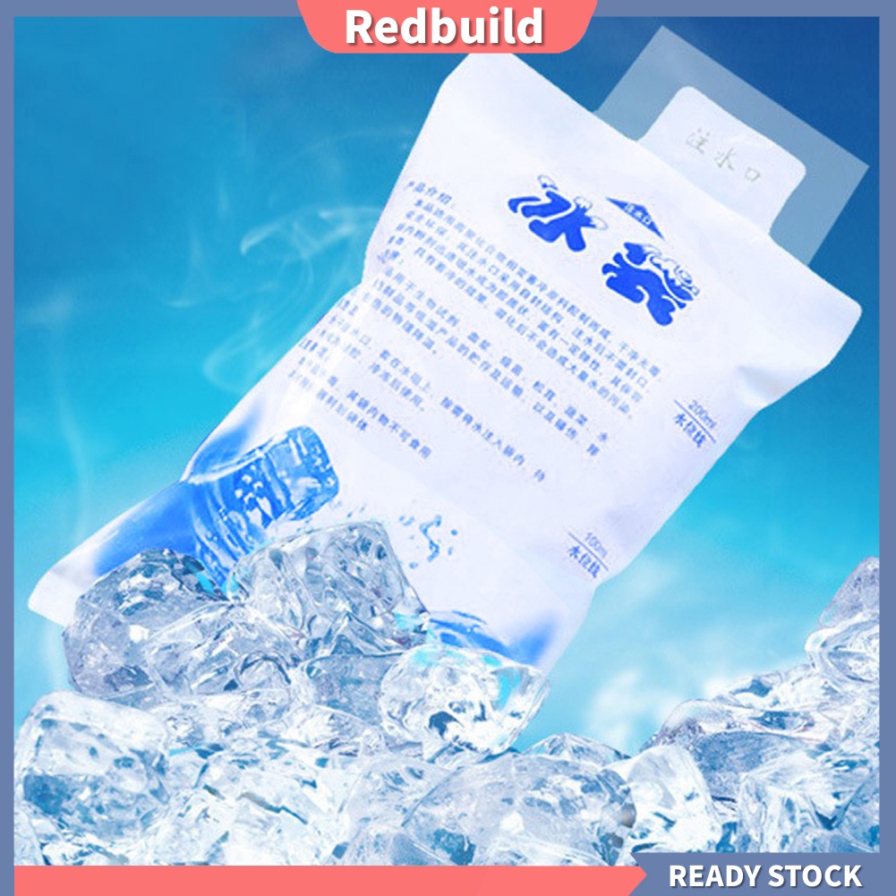 (redbuild) Reusable PE Empty Ice Bag Water Injection Cold Pack for Food ...