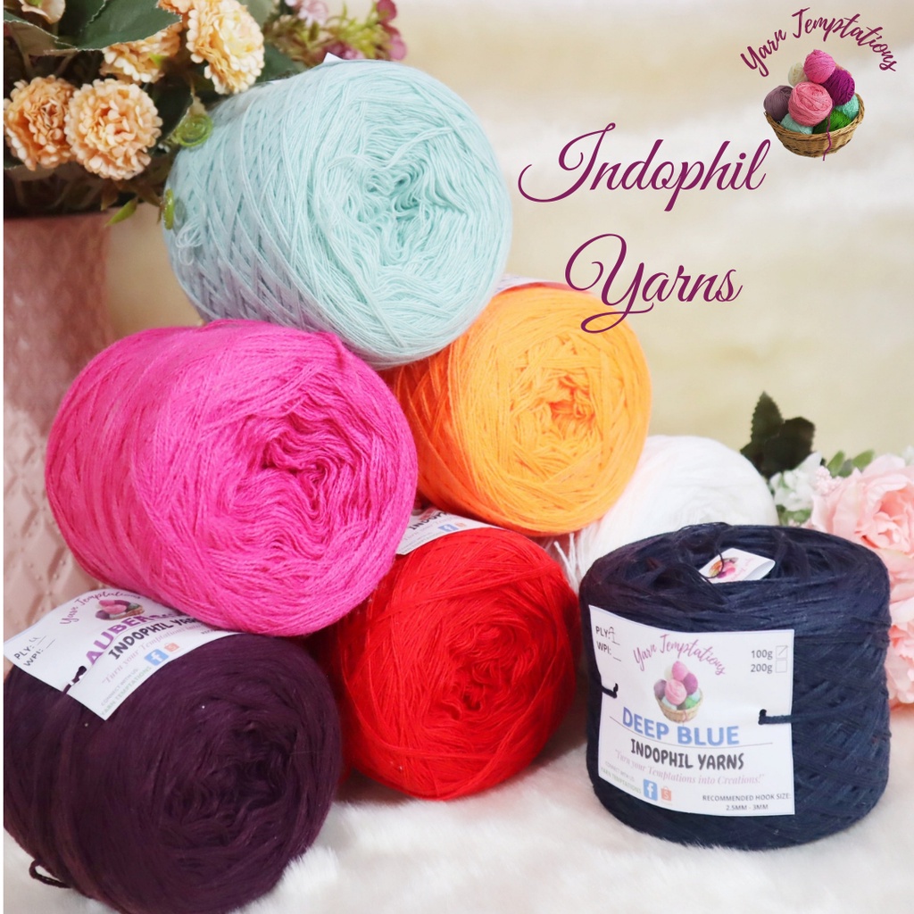 100g Soft Indophil | Crochet Yarns | Yarn Temptations | Shopee Philippines