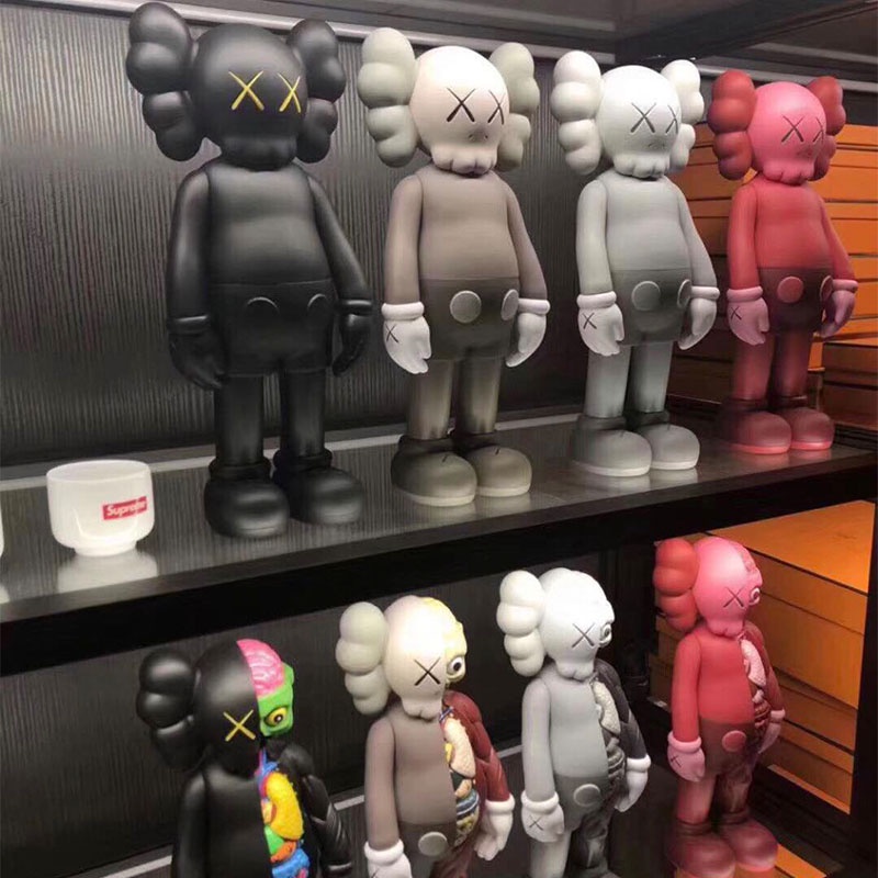 ♔20cm MAND KAW Standing Kaws Bearbrick Blocks Bears Action Figures PVC ...