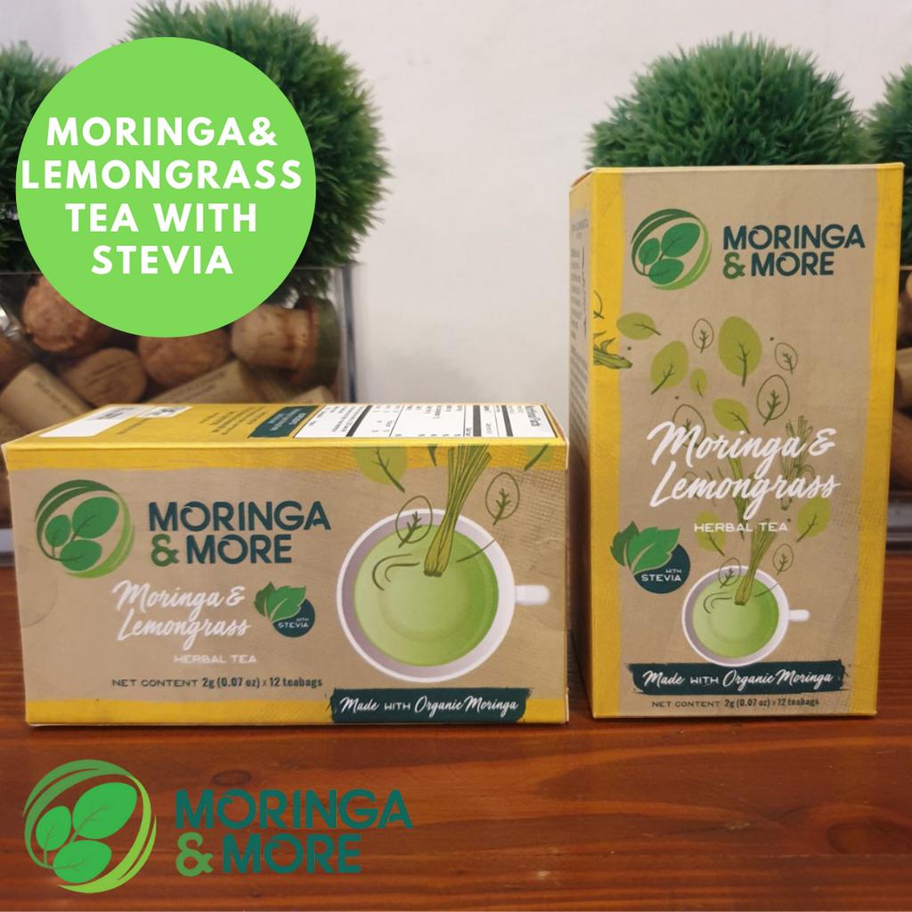 MORINGA & MORE: Moringa & Lemongrass Tea w/ Stevia (12 Teabags ...