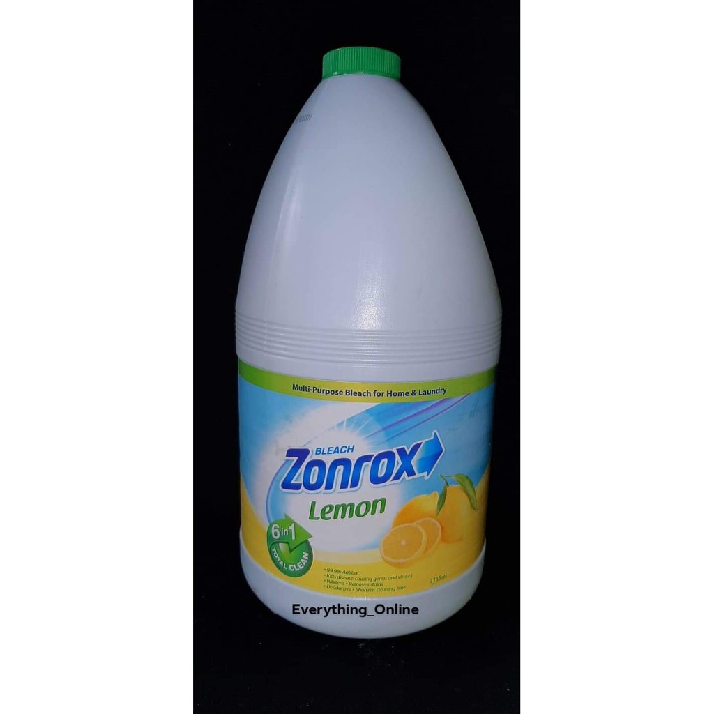 ⊕♘Zonrox Bleach Lemon MultiPurpose Bleach 1 Gallon (3785mL) / 1/2