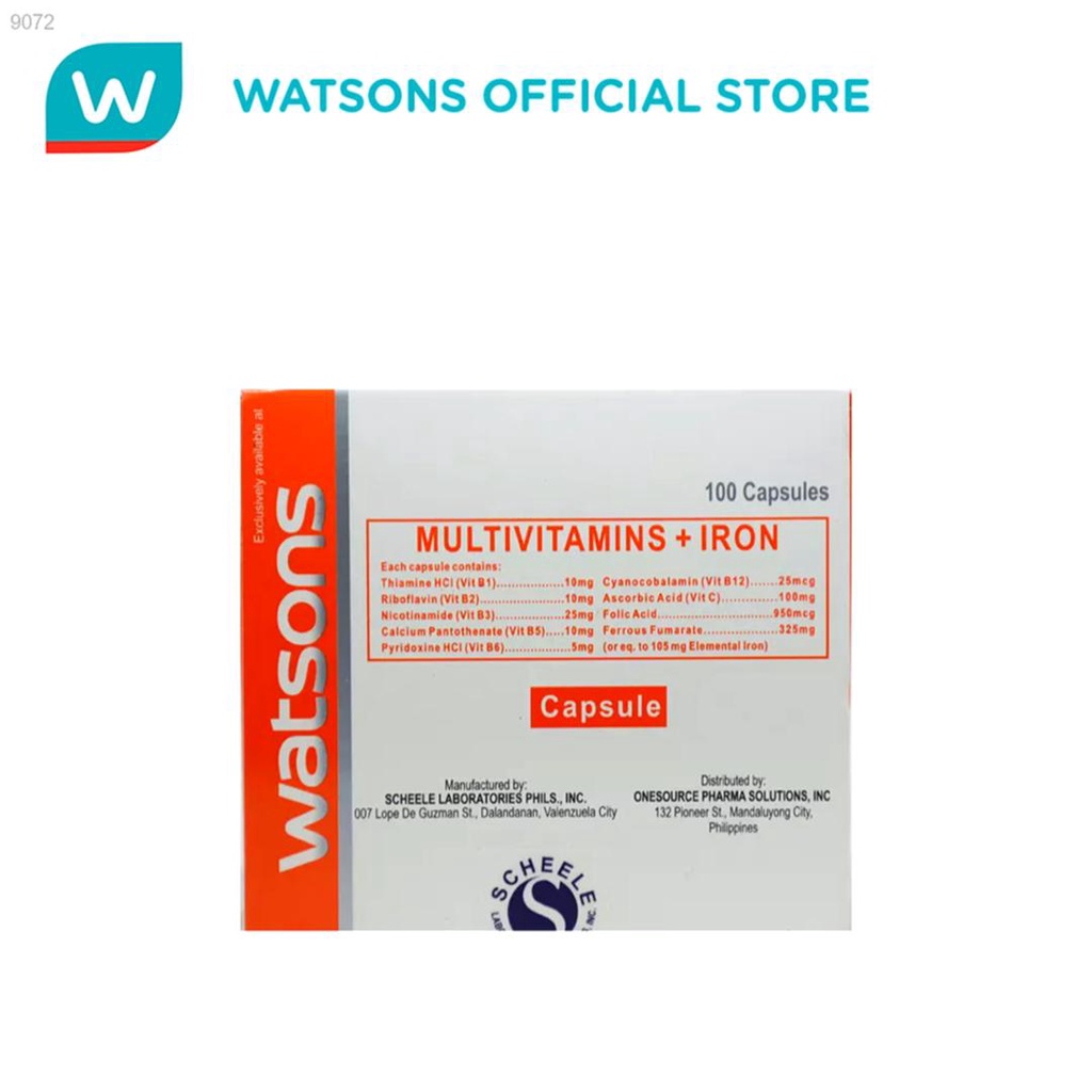 WATSONS WATSONS Multivitamins with Iron (Sold per Capsule) Shopee