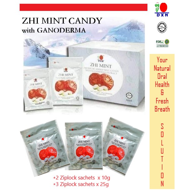 ♠DXN ZHI MINT SUGARFREE CANDY with GANODERMA EXTRACT (For Natural Oral