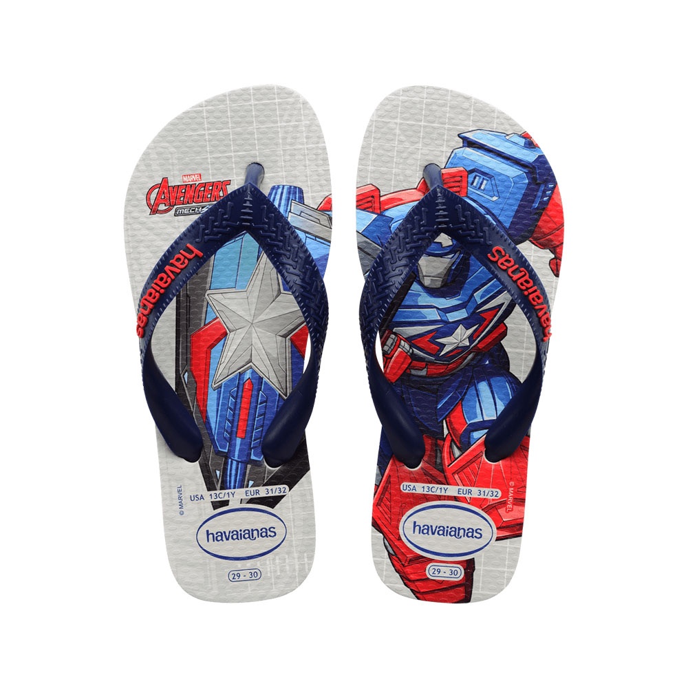 Infradito Havaianas Marvel Per Bambini E Ragazzi – Modello Hav. Kids Top, Gomma Morbida Con Stampa Marvel, Leggere E Antiscivolo