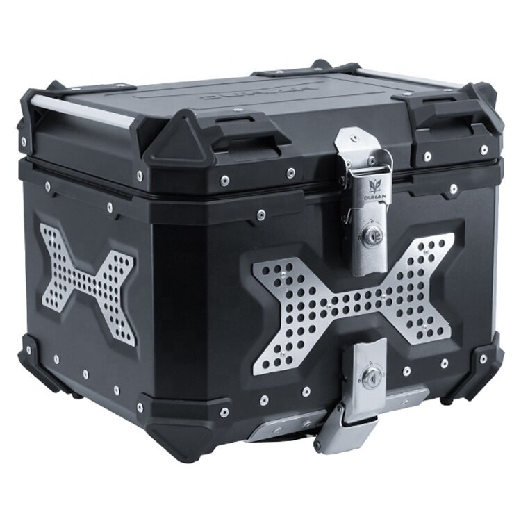 Waterproof 48L High Luggage Helmet Storage Box Motorcycle Bike Rear Top