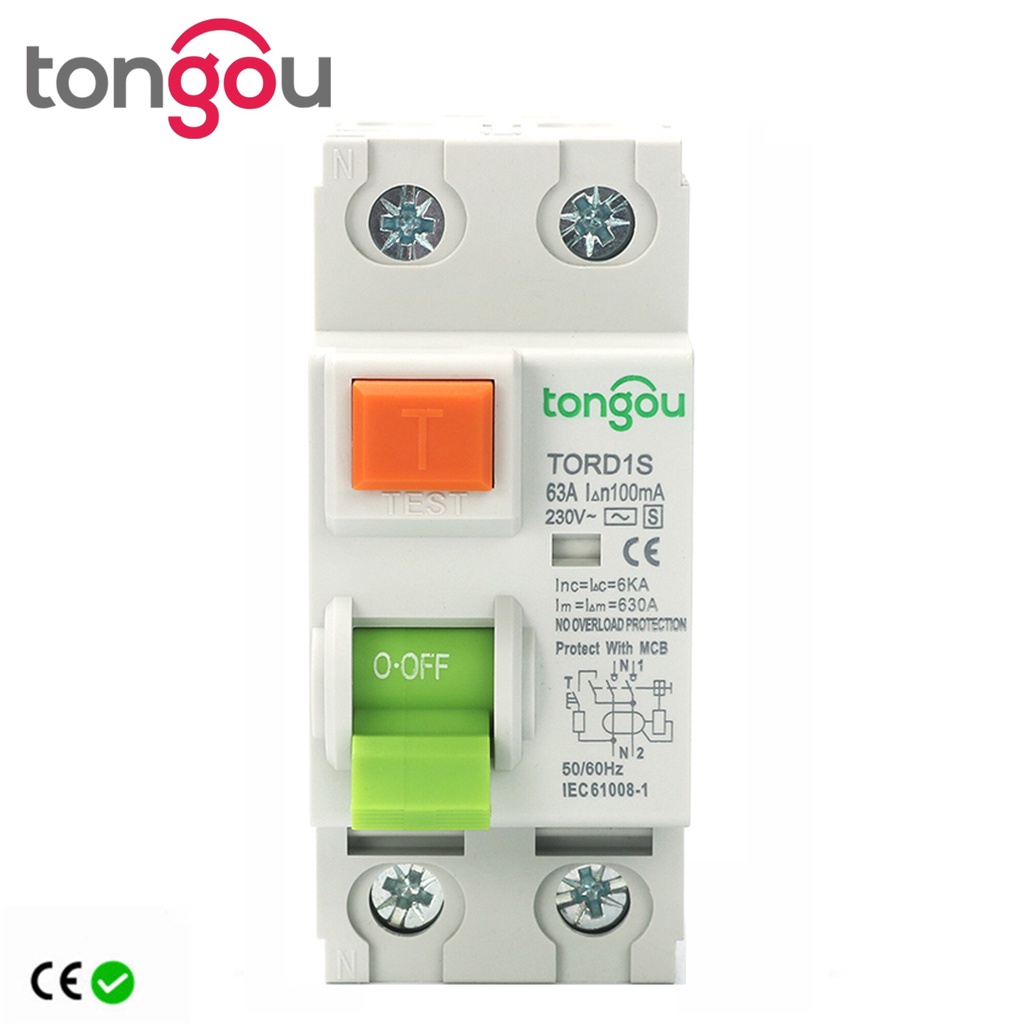 2P S Type RCCB Time Delayed RCD ELCB Delay Type Differential Switch