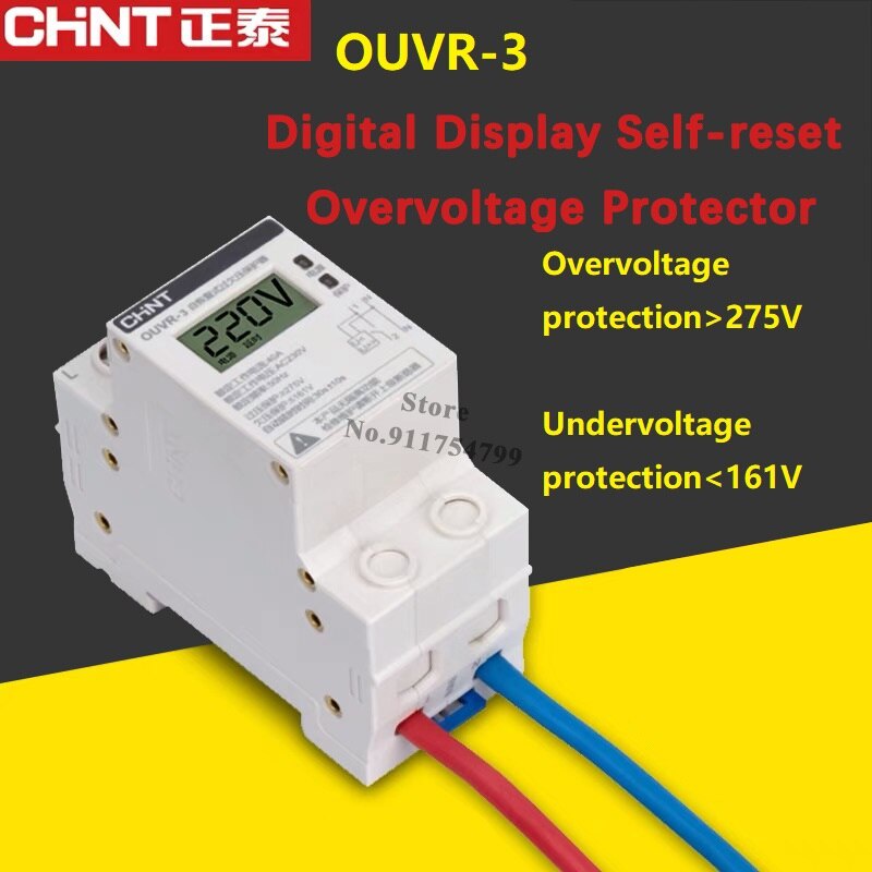 Chnt Chint OUVR3 Digital Display SelfReset Overvoltage Protector