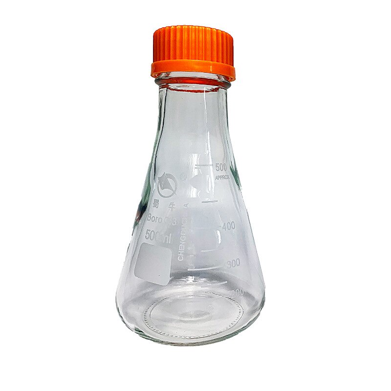 Glass Erlenmeyer Flask GL45 Screw Top Bottle 250ml 500ml Graduated