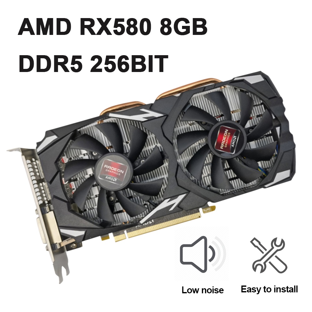 RX580 1 2 4 8GB Gaming Video Card Computer Graphics Card PCI E X16 DDR3 HD VGA DVI placa de video Shopee Philippines