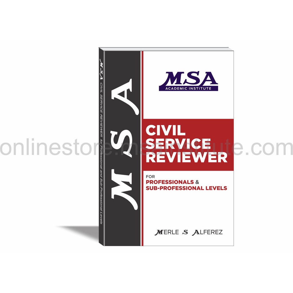 ☬MSA Civil Service Reviewer For Professional And Sub-Professional ...