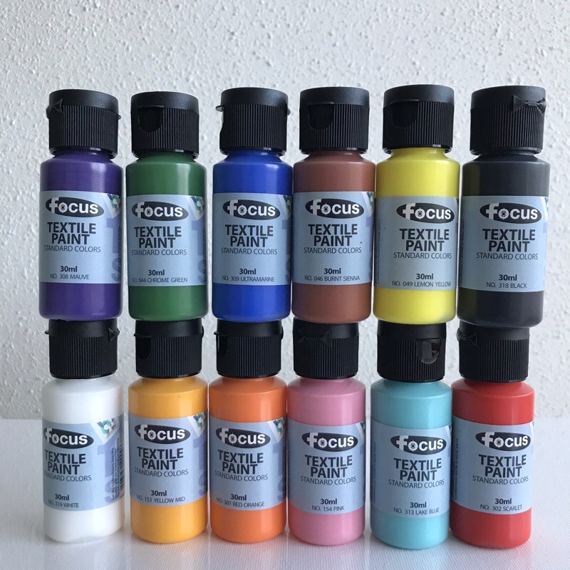 ﹉Textile Paint set 12’s 30ml (Basic Colors) | Shopee Philippines