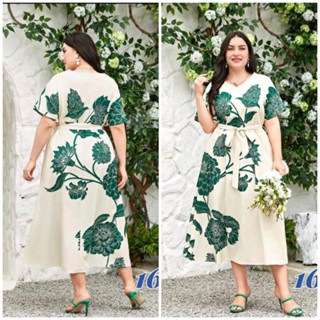 yellow floral plus size womens fashion maxi party v neck elegant hawaiian  sleeve dress for women