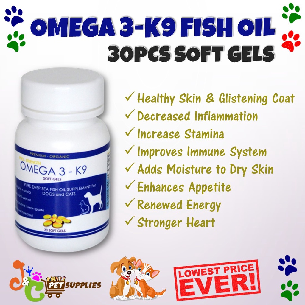 ProStrength Omega 3K9 Fish Oil Soft Gels Dogs and Cats Supplement