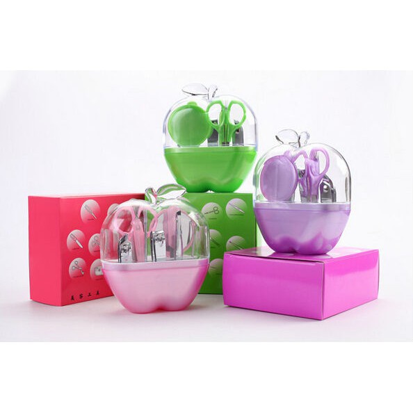 Techie Goodies] Portable Mini Apple 9Pcs/Set Manicure Kit Nail Care ...