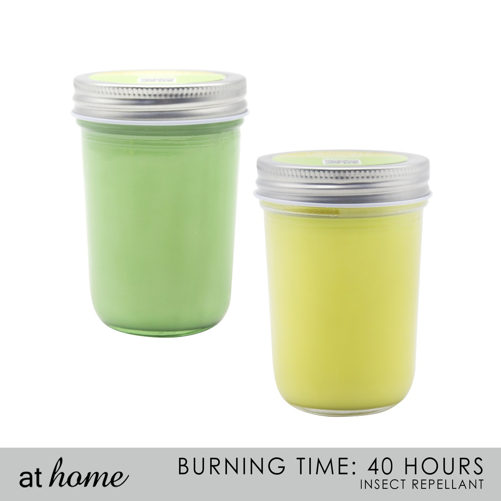 ♟☜♦At Home 30 Hour Burning Time 1pc Citronella Jar Candle w/ Metal Lid