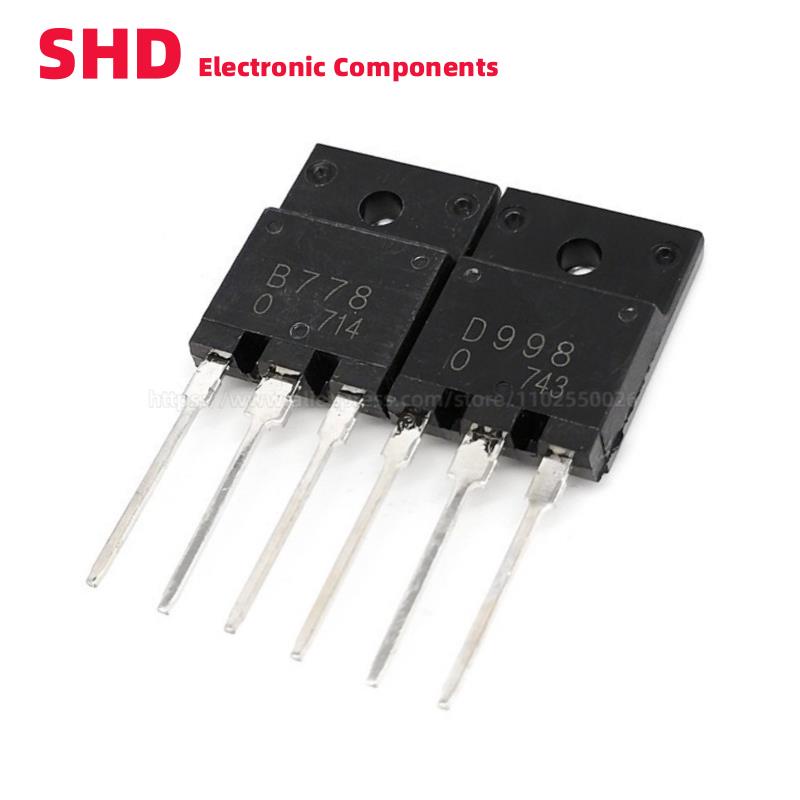 5PCS KTB778 KTD998 B778 D998 2SB778 2SD998 TO-3PF NPN PNP 120V 10A ...